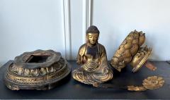 Japanese Antique Gilt Wood Buddha Statue - 2558294