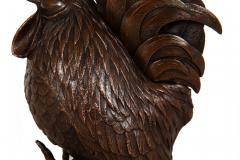 Japanese Antique Meiji Period Bronze Sculpture Okimono of a Rooster - 4570662
