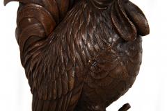 Japanese Antique Meiji Period Bronze Sculpture Okimono of a Rooster - 4570665