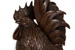 Japanese Antique Meiji Period Bronze Sculpture Okimono of a Rooster - 4570668