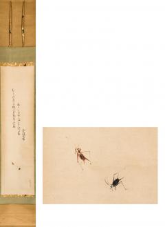 Japanese Antique Scroll of Crickets - 4124459
