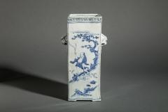 Japanese Antique Sometsuke Ceramic Vase - 3686399