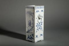Japanese Antique Sometsuke Ceramic Vase - 3686411