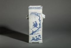 Japanese Antique Sometsuke Ceramic Vase - 3686413