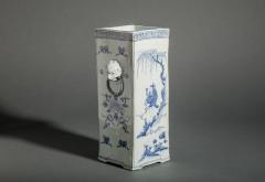Japanese Antique Sometsuke Ceramic Vase - 3686414