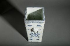 Japanese Antique Sometsuke Ceramic Vase - 3686416