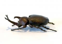 Japanese Articulate Bronze Beetle Jizai Okimono Attributed to Myochin Linage - 4472837