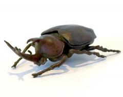 Japanese Articulate Bronze Beetle Jizai Okimono Attributed to Myochin Linage - 4472838
