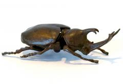 Japanese Articulate Bronze Beetle Jizai Okimono Attributed to Myochin Linage - 4472839