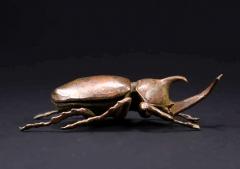 Japanese Articulate Bronze Beetle Jizai Okimono Attributed to Myochin Linage - 4472847