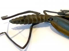 Japanese Articulate Praying Mantis Jizai Okimono Myochin Linage Signed - 4472762