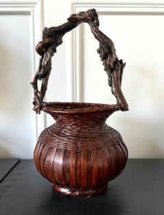 Japanese Bamboo Basket Ikebana Meiji Period - 4439347