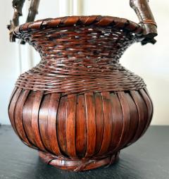 Japanese Bamboo Basket Ikebana Meiji Period - 4439348