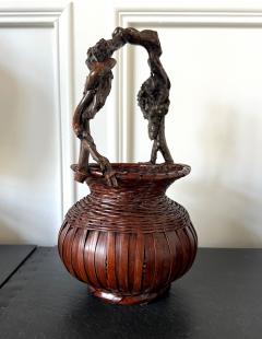 Japanese Bamboo Basket Ikebana Meiji Period - 4439350