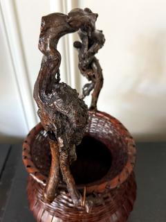 Japanese Bamboo Basket Ikebana Meiji Period - 4439354