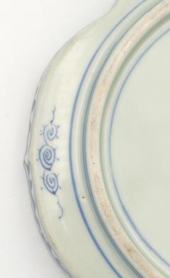 Japanese Blue and White Fukugawa Lobed Dish 19th Century - 4013833