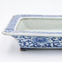 Japanese Blue and White Ikebana Container circa 1920 - 3738421