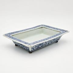 Japanese Blue and White Ikebana Container circa 1920 - 3738422