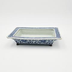 Japanese Blue and White Ikebana Container circa 1920 - 3738424