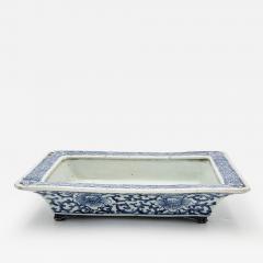 Japanese Blue and White Ikebana Container circa 1920 - 3742753