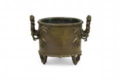 Japanese Bronze Bamboo Handle Jardiniere - 4667734