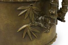 Japanese Bronze Bamboo Handle Jardiniere - 4667738