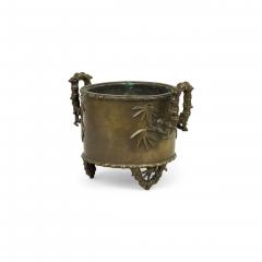 Japanese Bronze Bamboo Handle Jardiniere - 4700701