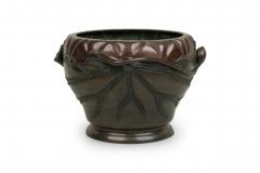 Japanese Bronze Bamboo Relief Jardiniere - 4666558
