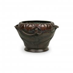 Japanese Bronze Bamboo Relief Jardiniere - 4695027