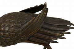 Japanese Bronze Buddhist Turtle and Heron Figurine - 4668656