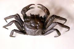 Japanese Bronze Crab Okimono Meiji Signed Yasunosuke - 4472003