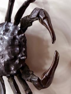 Japanese Bronze Crab Okimono Meiji Signed Yasunosuke - 4472007