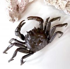 Japanese Bronze Crab Okimono Meiji Signed Yasunosuke - 4472011