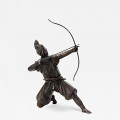 Japanese Bronze Figure Of A Samurai Archer Japan 19th Century - 4788345