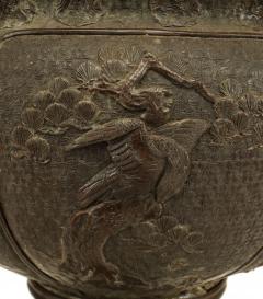 Japanese Bronze Floral Jardiniere with Stand - 4321981