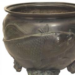 Japanese Bronze Patinated Footed Pot - 4322063