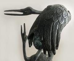 Japanese Bronze Sculpture Pair of Cranes - 1619474