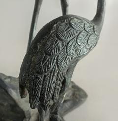 Japanese Bronze Sculpture Pair of Cranes - 1619477