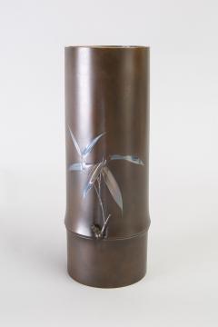 Japanese Bronze Vase in Bamboo Form - 1344171