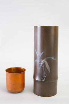 Japanese Bronze Vase in Bamboo Form - 1344183