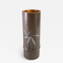 Japanese Bronze Vase in Bamboo Form - 1346241