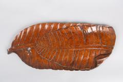 Japanese Carved Burl Banana Leaf Tray - 1320026