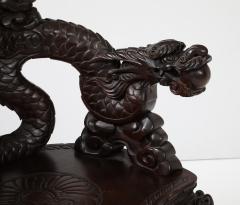 Japanese Carved Dragon Armchair c 1900 - 3448022