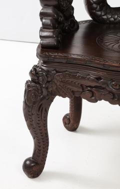 Japanese Carved Dragon Armchair c 1900 - 3448023