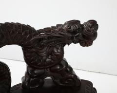 Japanese Carved Dragon Armchair c 1900 - 3448025