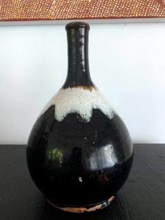 Japanese Ceramic Saki Bottle Chosen Karatsu Ware - 1132276