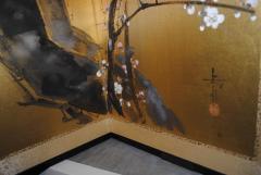 Japanese Cherry Blossom Byobu screen signed - 4644920