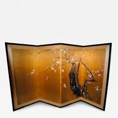 Japanese Cherry Blossom Byobu screen signed - 4648236