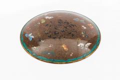 Japanese Cloisonn Enamel Charger with Cranes Attributed to Got Seizabur  - 4556403