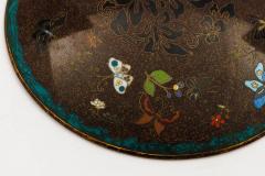 Japanese Cloisonn Enamel Charger with Cranes Attributed to Got Seizabur  - 4556412